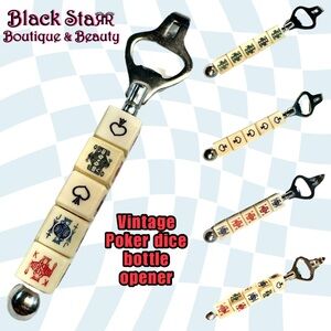 🎲 Vintage Poker Dice Bottle Opener
